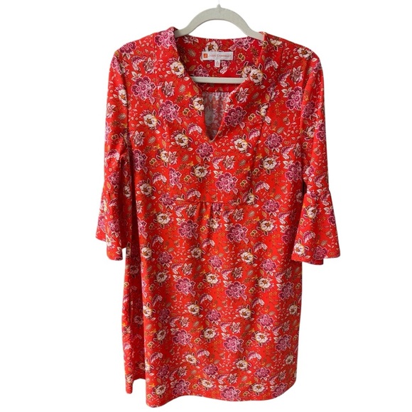 Jude Connally Orange Bell Sleeve Sundress - Picture 1 of 9